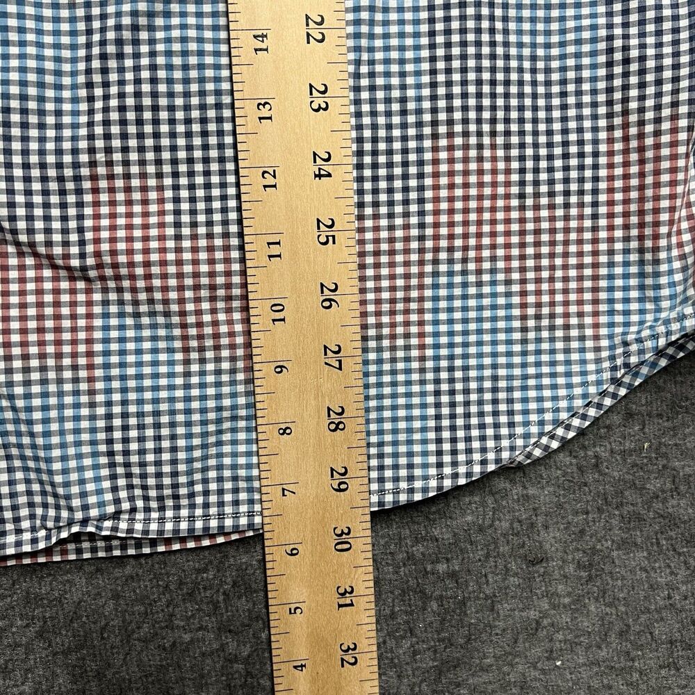 Tommy Bahama Button-Up Long Sleeve Shirt Men's XL Blue & Red Check Pima Cotton - Picture 8 of 8